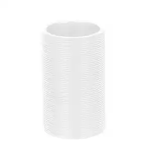 Kleine Wolke Zahnputzbecher Kyoto, Weiß, Holz, Kunststoff, Bambus, Uni, 11 cm, Textiles Vertrauen - Oeko-Tex®, Badaccessoires, Waschplatzzubehör, Zahnputzbecher