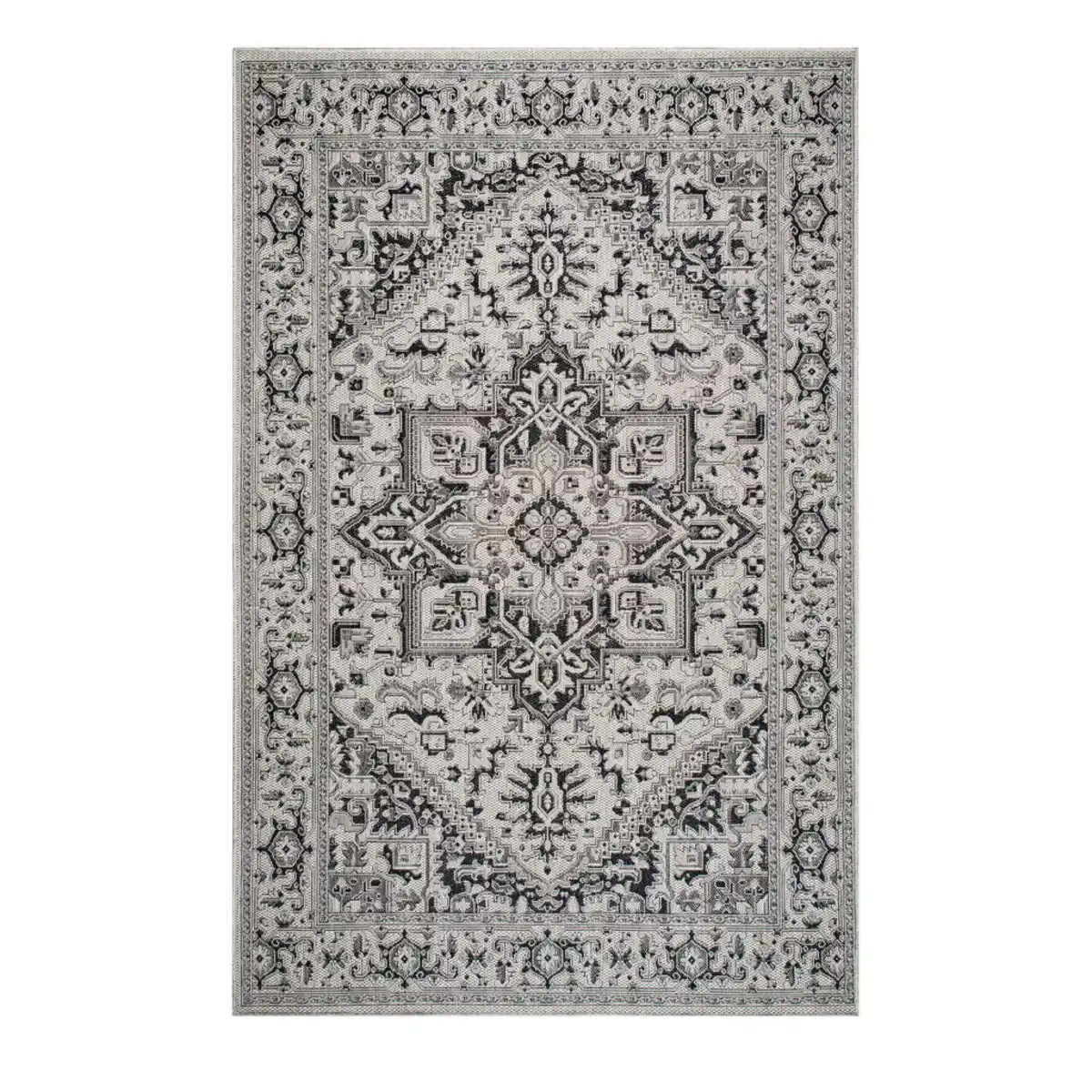 Bild 1 von Novel Outdoorteppich Plutus, Grau, Schwarz, Kunststoff, orientalisch, rechteckig, 80x150 cm, Oeko-Tex® Standard 100, Oeko-Tex® Made IN Green, für Fußbodenheizung geeignet, in verschiedenen Größ