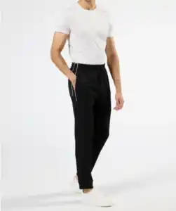 Jogginghose mit Kontraststreifen, schwarz