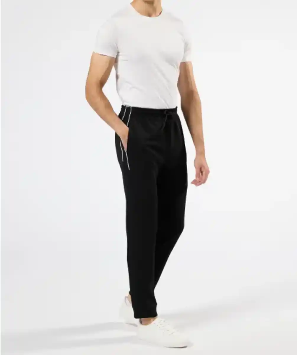 Bild 1 von Jogginghose mit Kontraststreifen, schwarz