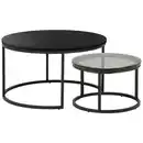 Bild 1 von Mid.you Couchtisch Spiro, Schwarz, Metall, Holzwerkstoff, rund, 80x45x80 cm, Wohnzimmer, Wohnzimmertische, Couchtische