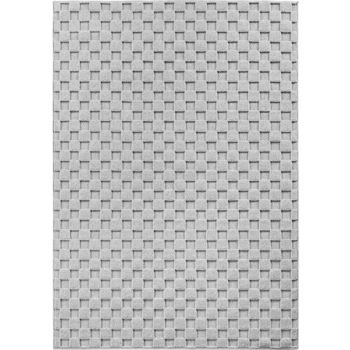 Bild 1 von Ayyildiz  Flachwebeteppich Helix, Silber, Textil, Karo, rechteckig, 60x110 cm, für Fußbodenheizung geeignet, lichtunempfindlich, pflegeleicht, strapazierfähig, leicht zusammenrollbar, Teppiche & B