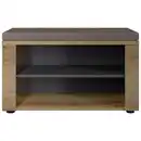 Bild 1 von Xora Garderobenbank, Graphit, Eiche, Kunststoff, 1-Sitzer, Füllung: Polyester, Polyurethan (Pur), 80x48x38 cm, Typenauswahl, Garderobe, Garderobenbänke, Garderobenbänke