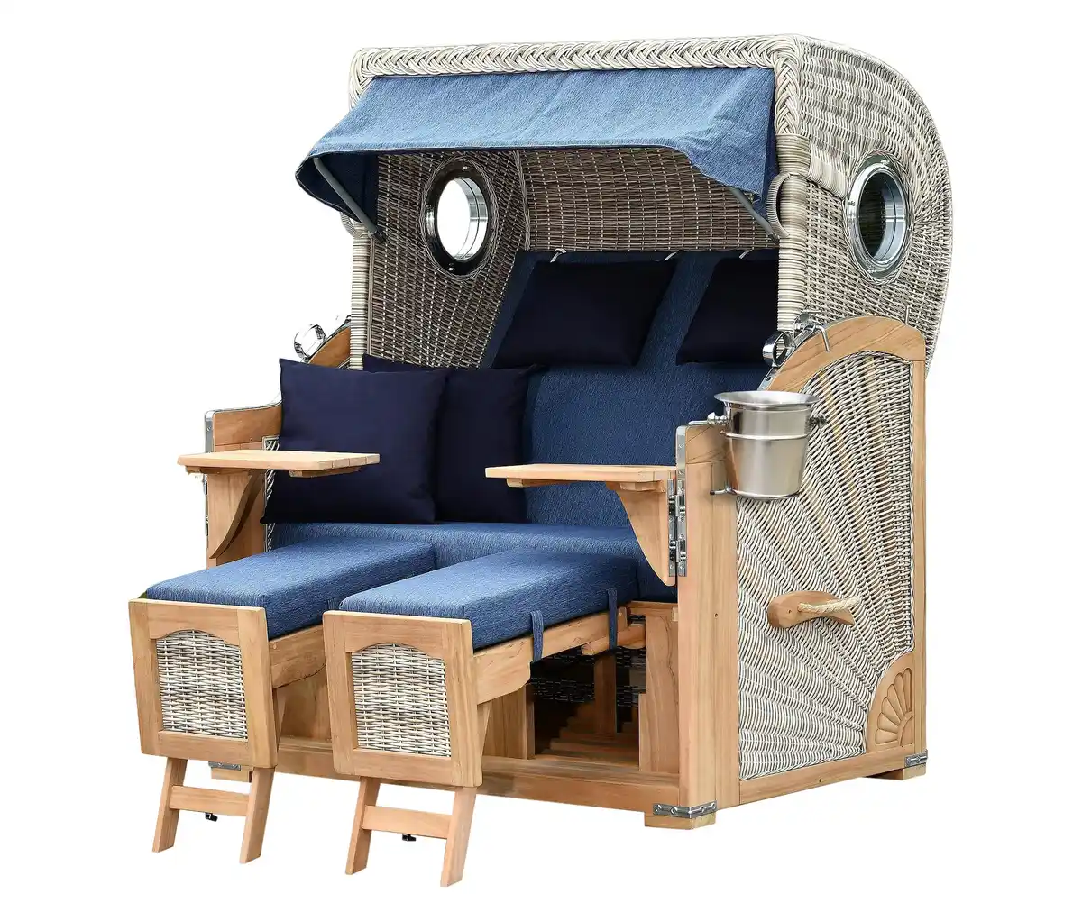 Bild 1 von deVries Strandkorb, Teak, XL, mit Champagnerkühler