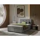 Bild 1 von Mid.you Boxspringbett, Hellgrau, Textil, Kiefer, massiv, H3, Höhe ca. 16 cm, 140x200 cm, Stoffauswahl, Topper durchgehend, in verschiedenen Größen erhältlich, Schlafzimmer, Betten, Boxspringbette