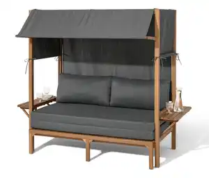 Lounge-Strandkorb mit ausziehbarem Fußteil