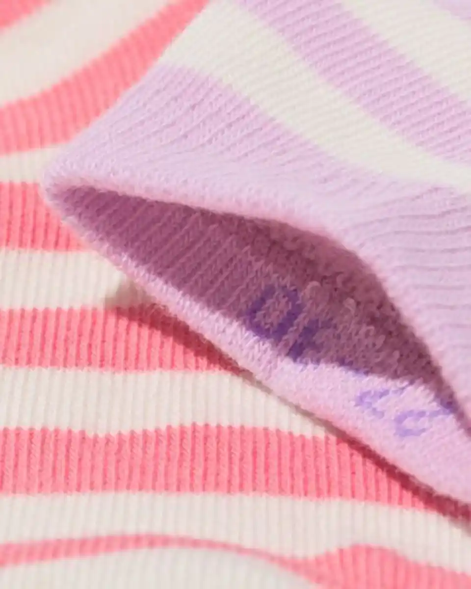 Bild 3 von Kinder-Kurzsöckchen, gestreift – 5 Paar rosa