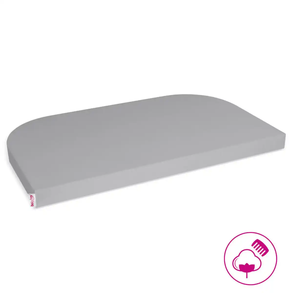 Bild 1 von Babybay Kinderspannbetttuch Babybay Maxi und Boxspring, Grau, Textil, 50x6x89 cm, Oeko-Tex® Standard 100, bügelfrei, Rundumgummi, hautsympathisch, atmungsaktiv, gute Dehnbarkeit, einfaches Überzie