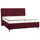 Bild 1 von Novel Polsterbett, Bordeaux, Textil, Echtleder, Rindleder, Birke, H2, 7-Zonen, Höhe ca. 32 cm, 160x200 cm, Härtegradauswahl, Bezug abnehmbar/waschbar,gepolstertes Kopfteil, Stoffauswahl, Lederauswa