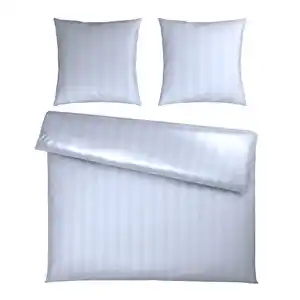 Bettwäsche Xenia Streif XXL Weiß ca. 200x200cm, Weiß