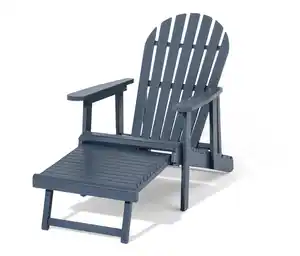 Adirondack Relax-Sessel mit ausziehbarer Fußlehne, blau