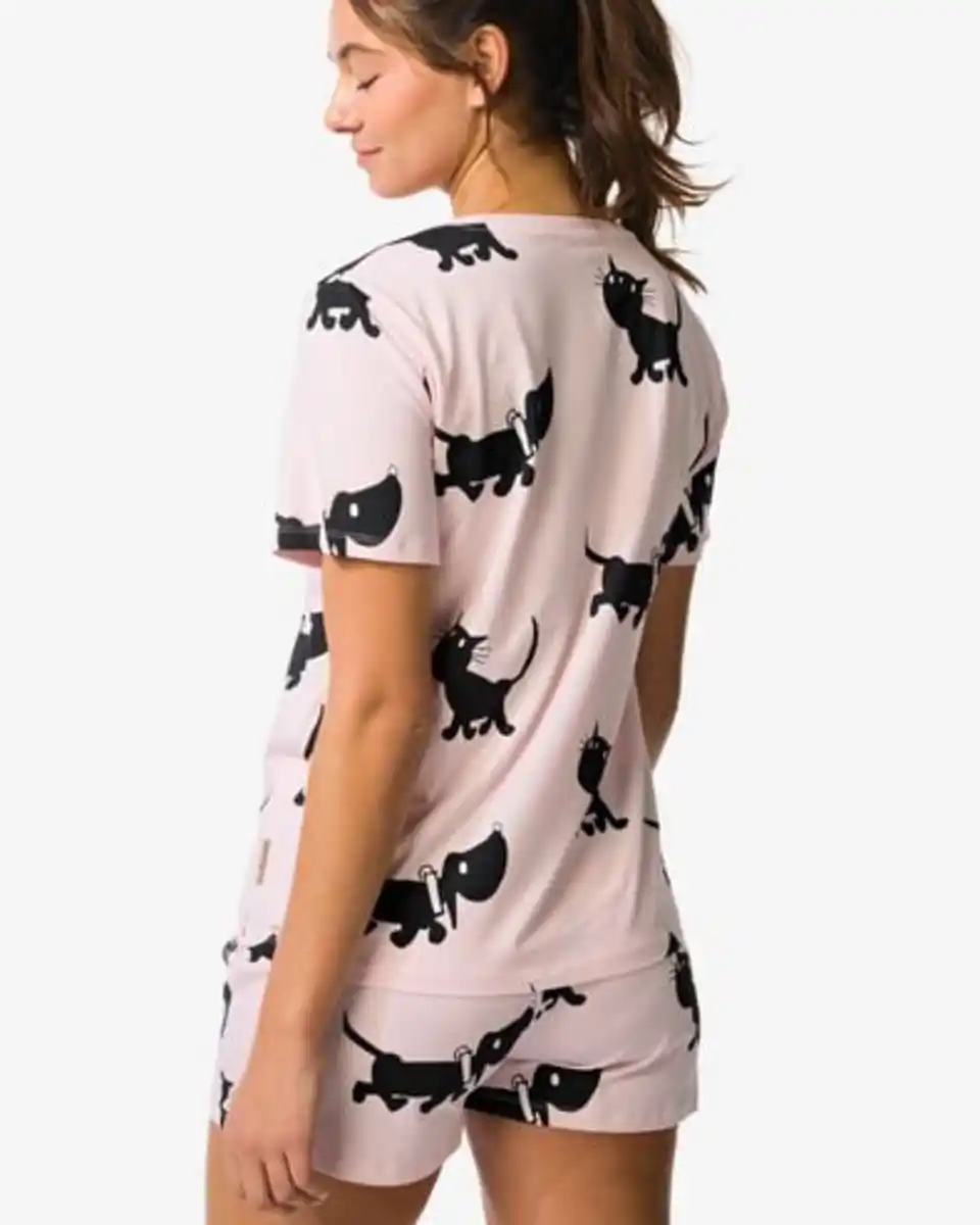 Bild 4 von Takkie und Siepie Damen-Kurz-Pyjama aus Jersey hellrosa
