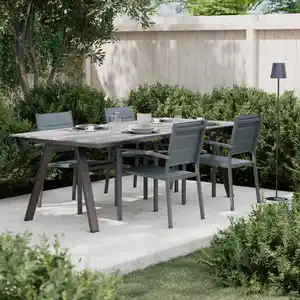 Gartentisch Bergen Anthrazit/Schwarz, Anthrazit, Schwarz