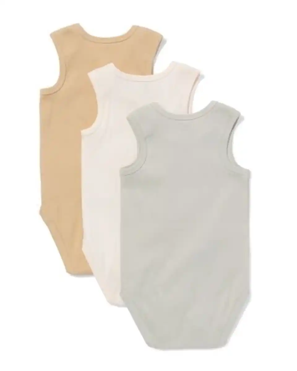 Bild 3 von Mitwachsende Baby-Strampler, gerippt – 3 Stück blau