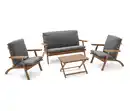 Bild 1 von Zusammenklappbares Garten-Lounge-Set mit Premium-Kissen, 4-teilig