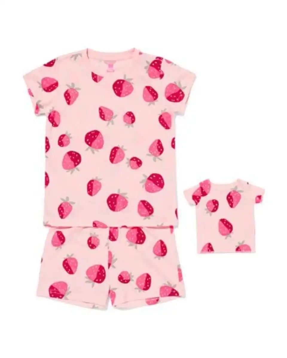 Bild 1 von Kinder-Kurzpyjama Erdbeeren rosa