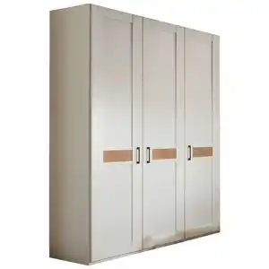 Landscape Drehtürenschrank, Weiß, Eiche Bianco, Holzwerkstoff, 4 Fächer, 150x216x58 cm, Beimöbel erhältlich, umfangreiches Zubehör in verschiedenen Größen Holzdekoren erhältlich, Schlafzimme