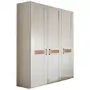 Bild 1 von Landscape Drehtürenschrank, Weiß, Eiche Bianco, Holzwerkstoff, 4 Fächer, 150x216x58 cm, Beimöbel erhältlich, umfangreiches Zubehör in verschiedenen Größen Holzdekoren erhältlich, Schlafzimme