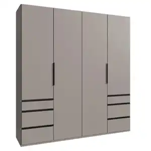 Mid.you Drehtürenschrank Wimex Level 36A, Sahara, Metall, 2 Fächer, 6 Schublade(n) Schubladen, 200x216x58 cm, BQ - Bündnis für Qualität, Made in Germany, DIN EN ISO 9001, umfangreiches Zubehör