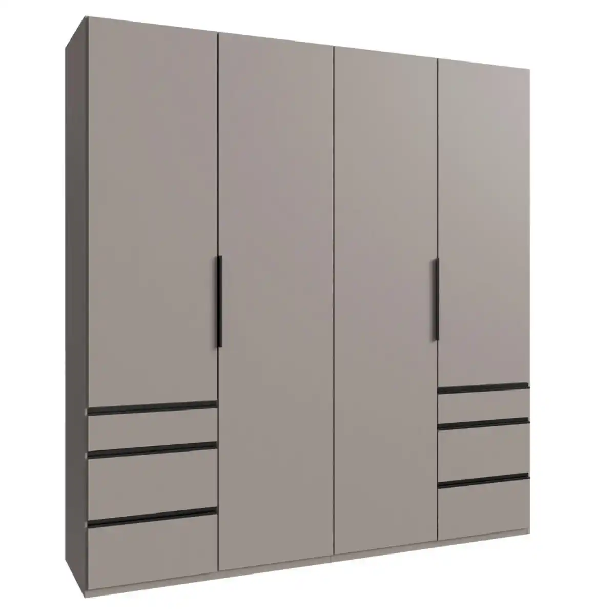 Bild 1 von Mid.you Drehtürenschrank Wimex Level 36A, Sahara, Metall, 2 Fächer, 6 Schublade(n) Schubladen, 200x216x58 cm, BQ - Bündnis für Qualität, Made in Germany, DIN EN ISO 9001, umfangreiches Zubehör