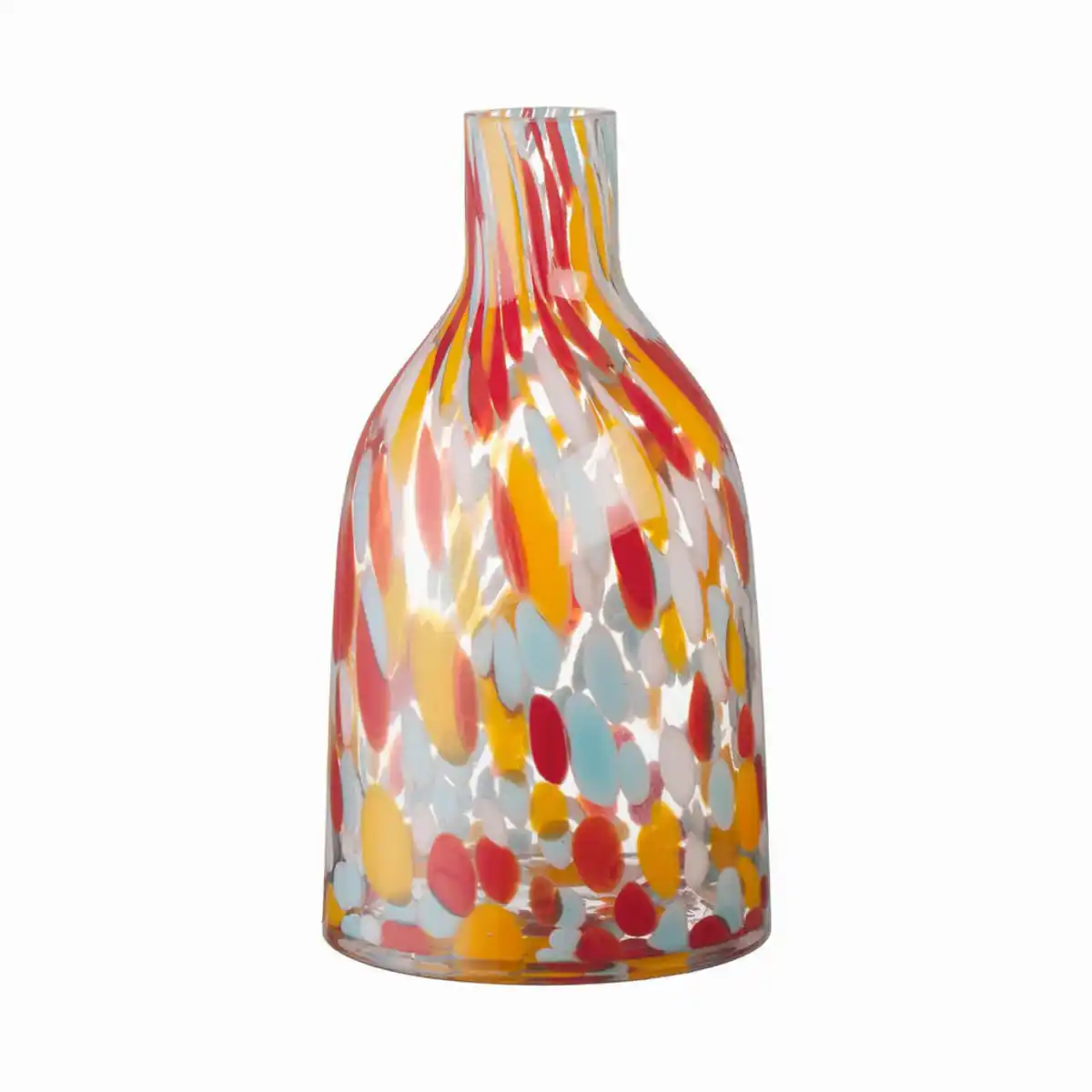 Bild 1 von Vase, Mehrfarbig, Glas, bauchig, 25 cm, zum Stellen, auch für frische Blumen geeignet, Dekoration, Vasen, Glasvasen