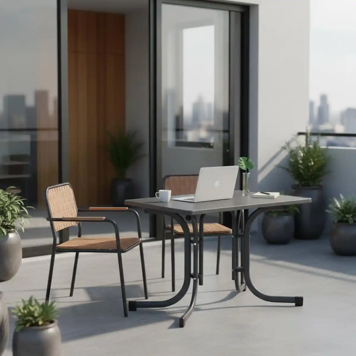 Bild 1 von Siena Garden Gartenklapptisch ca.110x70x71cm Anthrazit, Anthrazit