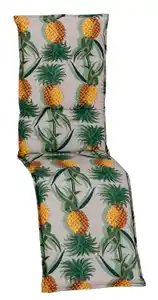 Relaxsesselauflage ca. 170x46 cm Beige Ananas, Beige