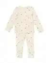 Bild 2 von Baby-Pyjama zum Mitwachsen, gerippt, mit Tieren eierschalenfarben