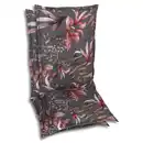 Bild 1 von Sesselauflagenset, Anthrazit, Braun, Rosa, Textil, 2-teilig, Blätter, Füllung: Schaumstoff, Vlies, 50x7x120 cm, Oeko-Tex® Standard 100, pflegeleicht, hochwertige Qualität, langlebig, für den Au