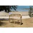 Bild 1 von Gardenson Gartenbank, Natur, Holz, Teakholz, massiv, 2-3-Sitzer, 150x87x61 cm, Gartenmöbel, Gartenbänke