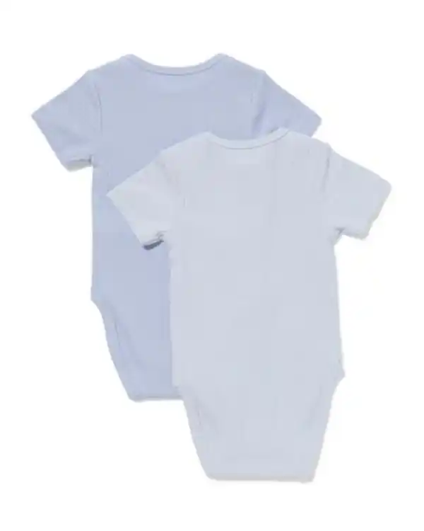 Bild 4 von Mitwachsender Baby-Strampler LENZING™ ECOVERO™, gerippt – 2 Stück blau