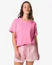 Bild 1 von Damen-Kurz-Pyjama aus Jersey, kariert rosa