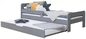 Bett Bennet mit ca. 90x200 cm Hellgrau, Hellgrau