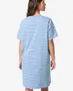Bild 4 von Damennachthemd aus Jersey, gestreift blau