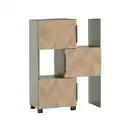 Bild 1 von Badezimmerregal Piazza, Grün, Eiche, Metall, Fischgrät, 78-111x101.6x34.7 cm, erweiterbar, stehend, Badezimmer, Badezimmerregale, Badregale