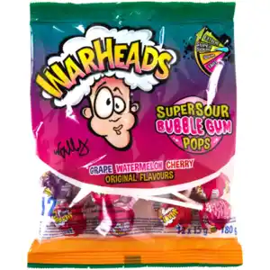 Warheads Saure Lollis mit Kaugummi