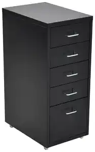 Rollcontainer Metallica Schwarz, Schwarz