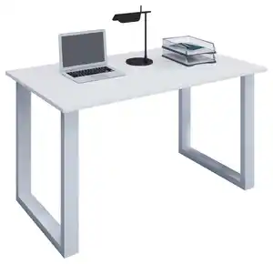 Schreibtisch Lona Weiß ca. 140x80x76cm, Weiß