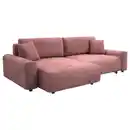 Bild 1 von Stylife Ecksofa, Rosa, Textil, 3-Sitzer, Füllung: Silikon, Schaumstoffflocken,Silikon, Schaumstoffflocken, L-Form, Ottomane links, 238x168 cm, Wohnzimmer, Sofas & Couches, Wohnlandschaften, Ecksofas