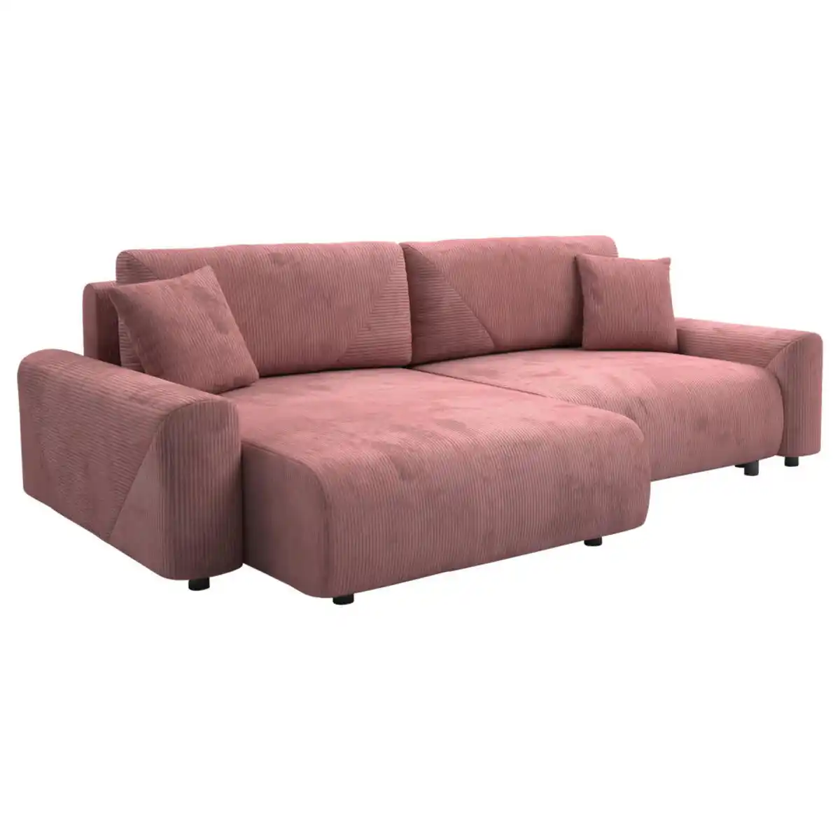 Bild 1 von Stylife Ecksofa, Rosa, Textil, 3-Sitzer, Füllung: Silikon, Schaumstoffflocken,Silikon, Schaumstoffflocken, L-Form, Ottomane links, 238x168 cm, Wohnzimmer, Sofas & Couches, Wohnlandschaften, Ecksofas