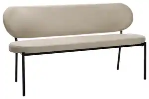 Sitzbank Jersey Taupe/Schwarz, Schwarz, Taupe