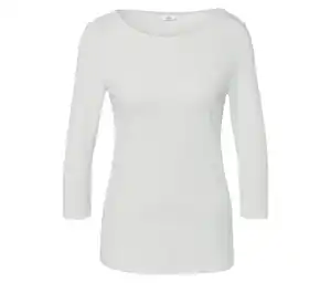 Shirt mit 3/4-Arm, weiß