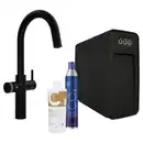 Bild 1 von Küchenarmatur, Schwarz, Metall, Kunststoff, 20x43.9x51.6 cm, Antikalk-Strahlregler, eingebautes Geräteabsperrventil, flexible Anschlussschläuche, Sprudelwasser, Küchen, Küchenausstattung, Küche