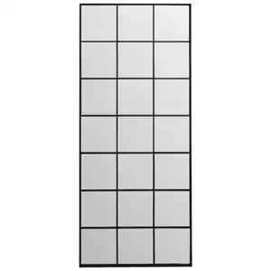 Carryhome Wandspiegel, Schwarz, Metall, Glas, Holzwerkstoff, rechteckig, 60x140x1.6 cm, Ganzkörperspiegel, Spiegel, Wandspiegel