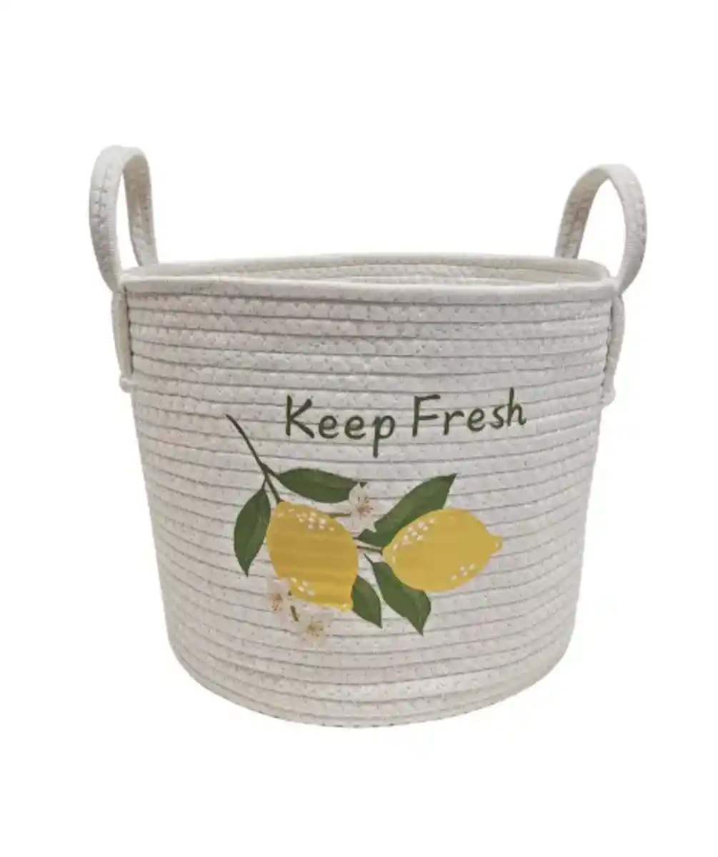 Bild 1 von Aufbewahrungskorb aus Kordeln, weiß