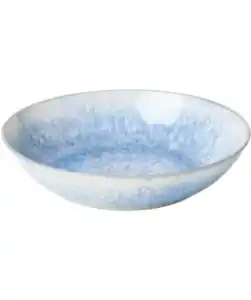 Schale Batik-Optik, weiß/hellblau