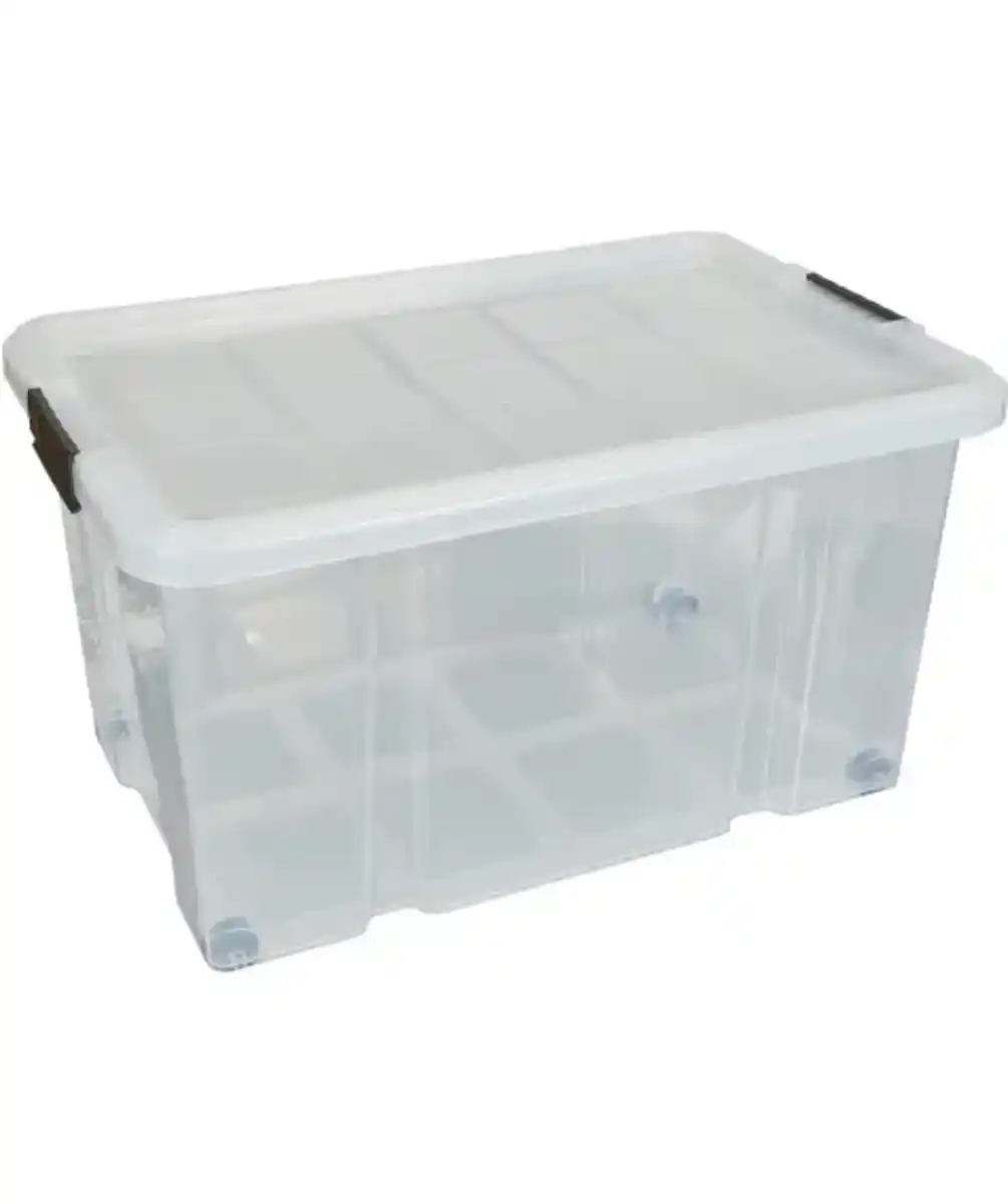 Bild 1 von Eurobox 55 l mit Rollen, transparent