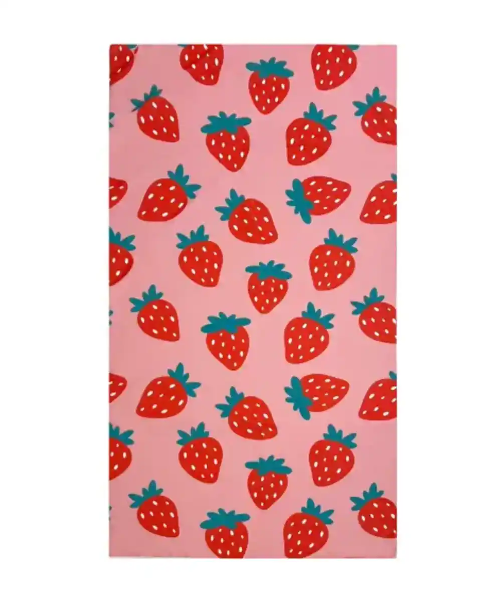 Bild 1 von Mikrofaser-Strandlaken, rosa bedruckt