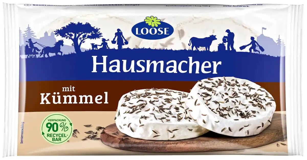 Bild 1 von LOOSE oder HARZBUBE Hausmacher Sauermilchkäse, 0,5 % Fett, 200-g-Packg.