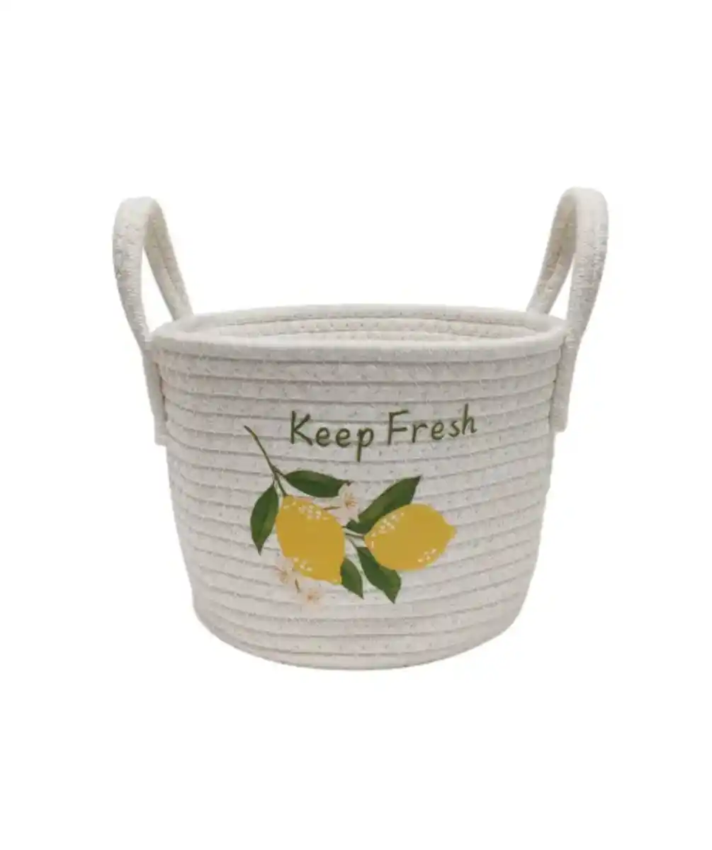 Bild 1 von Aufbewahrungskorb aus Kordeln, weiß